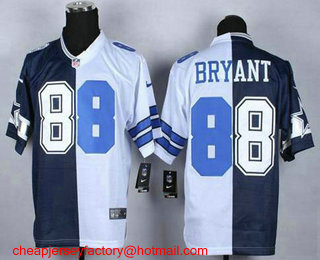 Men's Dallas Cowboys #88 Dez Bryant Navy With White Two Tone Stitched NFL Nike Elite Jersey