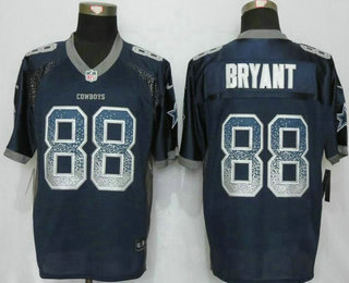 Men's Dallas Cowboys #88 Dez Bryant Nike Drift Fashion Blue Elite Jersey