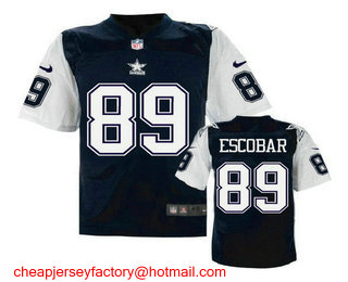 Men's Dallas Cowboys #89 Gavin Escobar Navy Blue Throwback Stitched NFL Nike Elite Jersey