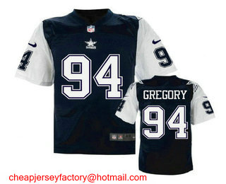 Men's Dallas Cowboys #94 Randy Gregory Navy Blue Throwback Stitched NFL Nike Elite Jersey