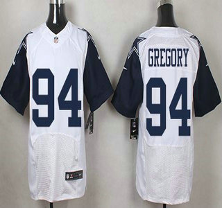 Men's Dallas Cowboys #94 Randy Gregory Nike White Color Rush 2015 NFL Elite Jersey