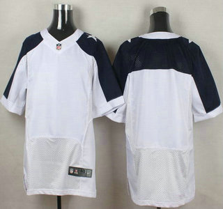 Men's Dallas Cowboys Blank White Thanksgiving Alternate NFL Nike Elite Jersey