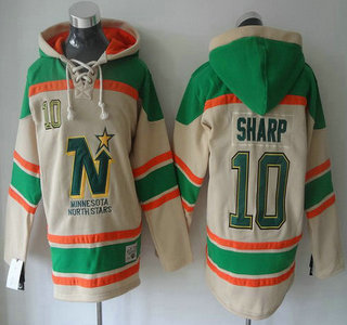 Men's Dallas Stars #10 Patrick Sharp Old Time Hockey Home Cream Hoody