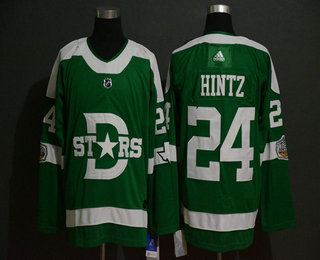Men's Dallas Stars #24 Roope Hintz Green 2020 Winter Classic adidas Hockey Stitched NHL Jersey