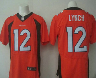 Men's Denver Broncos #12 Paxton Lynch Orange Team Color NFL Nike Elite Jersey