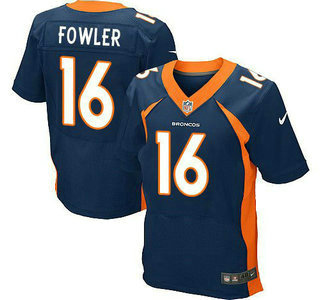 Men's Denver Broncos #16 Bennie Fowler Navy Blue Alternate NFL Nike Elite Jersey