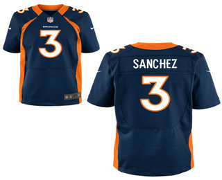 Men's Denver Broncos #3 Mark Sanchez Navy Blue Alternate NFL Nike Elite Jersey