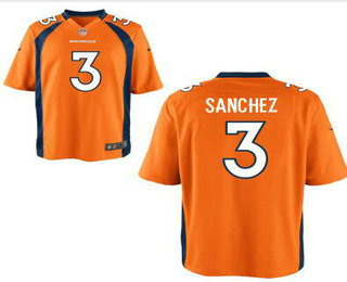 Men's Denver Broncos #3 Mark Sanchez Orange Team Color NFL Nike Elite Jersey