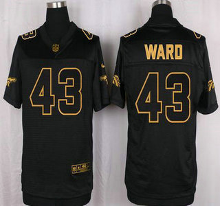 Men's Denver Broncos #43 T.J. Ward Pro Line Black Gold Collection Elite Jersey