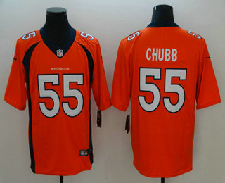 Men's Denver Broncos #55 Bradley Chubb Orange Team Color 2018 Vapor Untouchable Stitched NFL Nike Limited Jersey