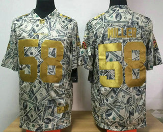 Men's Denver Broncos #58 Von Miller Dollars Fashion Nike Elite Jersey