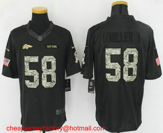 Men's Denver Broncos #58 Von Miller Black Anthracite 2016 Salute to Service Stitched NFL Nike Limited Jersey