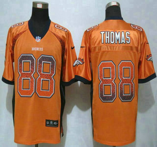 Men's Denver Broncos #88 Demaryius Thomas Nike Drift Fashion Orange Elite Jersey