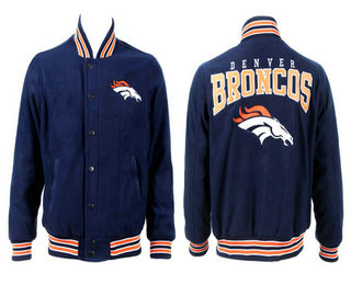 Men's Denver Broncos Navy Stitched Jacket