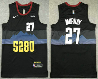 Men's Denver Nuggets #27 Jamal Murray Black 2023 City Icon Sponsor Swingman Jersey