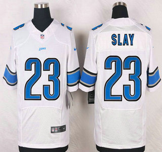 Men's Detroit Lions #23 Darius Slay White Road NFL Nike Elite Jersey