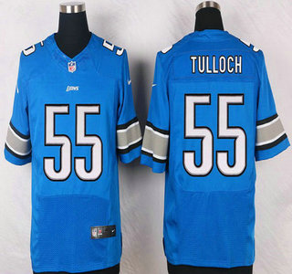 Men's Detroit Lions #55 Stephen Tulloch Light Blue Team Color NFL Nike Elite Jersey