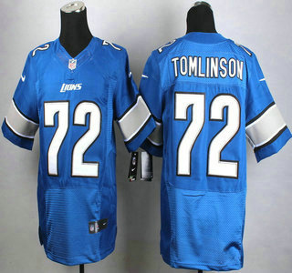 Men's Detroit Lions #72 Laken Tomlinson Nike Light Blue Elite Jersey
