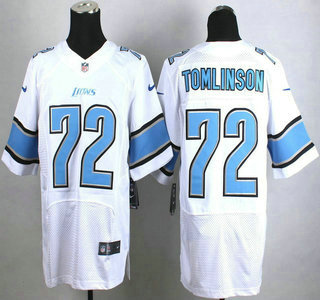 Men's Detroit Lions #72 Laken Tomlinson Nike White Elite Jersey