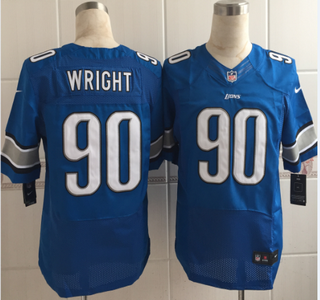 Men's Detroit Lions #90 Gabe Wright Nike Light Blue Elite Jersey