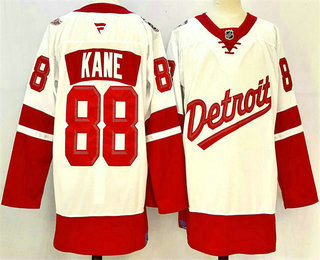 Men's Detroit Red Wings #88 Patrick Kane White 2025 Stadium Series Stitched Jersey