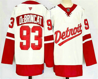 Men's Detroit Red Wings #93 Alex DeBrincat White 2025 Stadium Series Stitched Jersey