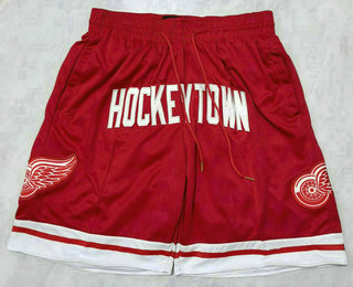 Men's Detroit Red Wings Red Just Don Shorts
