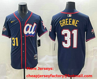Men's Detroit Tigers #31 Riley Greene Number Navy 2025 All Star Limited Stitched Jersey