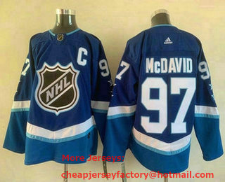 Men's Edmonton Oilers #97 Connor McDavid 2022 All-Star Blue Stitched Jersey