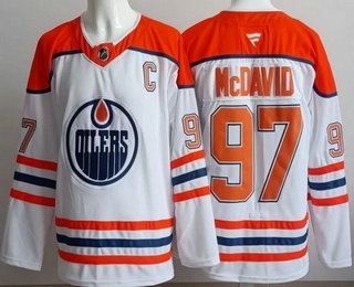 Men's Edmonton Oilers #97 Connor McDavid White Alternate Authentic Jersey