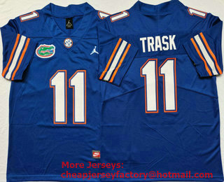 Men's Florida Gators #11 Kyle Trask Blue 2017 Vapor Untouchable Stitched Nike NCAA Jersey