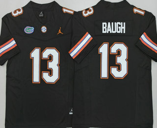 Men's Florida Gators #13 Jadan Baugh Limited Black FUSE College Football Jersey