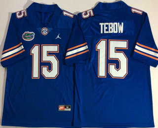 Men's Florida Gators #15 Tim Tebow Blue 2017 Vapor Untouchable Stitched Nike NCAA Jersey