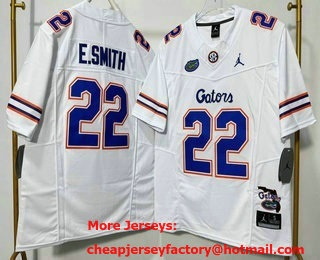 Men's Florida Gators #22 Emmitt Smith White 2025 FUSE College Stitched Jersey
