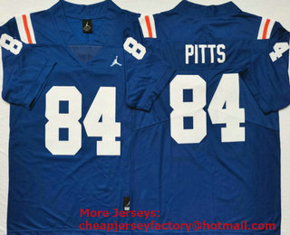 Men's Florida Gators #84 Kyle Pitts Blue 2019 Vapor Untouchable Stitched Throwback NCAA Jersey