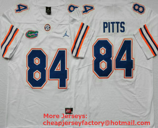Men's Florida Gators #84 Kyle Pitts White 2017 Vapor Untouchable Stitched Nike NCAA Jersey