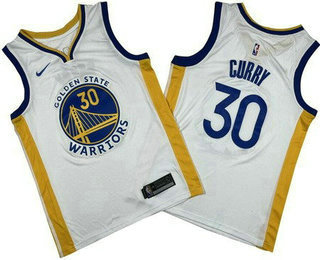 Men's Golden State Warriors #30 Stephen Curry White Icon Swingman Jersey