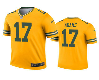 Men's Green Bay Packers #17 Davante Adams Gold Inverted Legend Jersey
