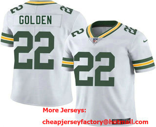 Men's Green Bay Packers #22 Matthew Golden Limited White Vapor Jersey