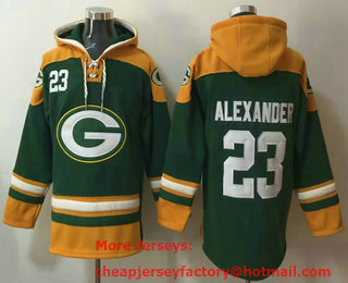 Men's Green Bay Packers #23 Jaire Alexander Green Ageless Must Have Lace Up Pullover Hoodie