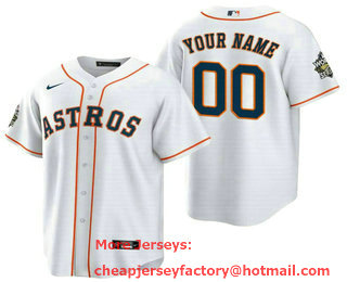 Men's Houston Astros Active Player Custom White 2022 World Series Home Stitched Baseball Jersey
