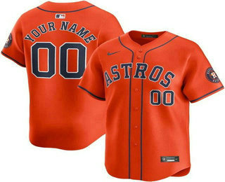 Men's Houston Astros Customized Orange Limited Jersey
