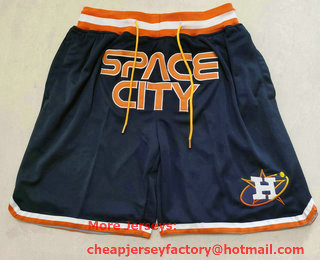 Men's Houston Astros Navy Blue Just Don Shorts Swingman Shorts