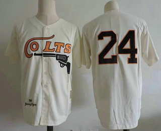 Men's Houston Colt .45s #24 Jimmy Wynn 1964 Cream Mitchell & Ness Throwback Jersey