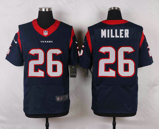 Men's Houston Texans #26 Lamar Miller Navy Blue Team Color NFL Nike Elite Jersey