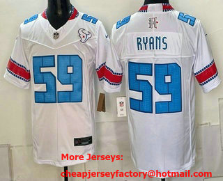 Men's Houston Texans #59 DeMeco Ryans White 2026 FUSE Rivalries Collection Limited Stitched Jersey