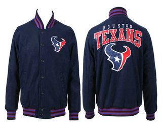 Men's Houston Texans Navy Stitched Jacket