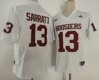 Men's Indiana Hoosiers #13 Elijah Sarratt Limited White FUSE College Football Jersey
