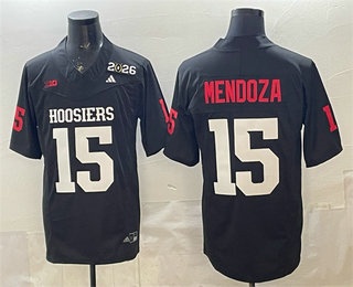 Men's Indiana Hoosiers #15 Fernando Mendoza Black 2026 Champions College Football Jersey
