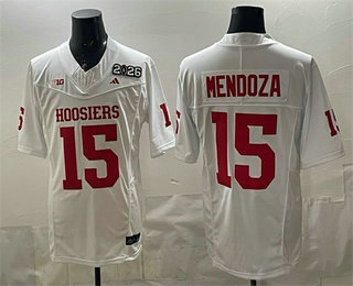 Men's Indiana Hoosiers #15 Fernando Mendoza White FUSE 2026 Champions College Football Jersey